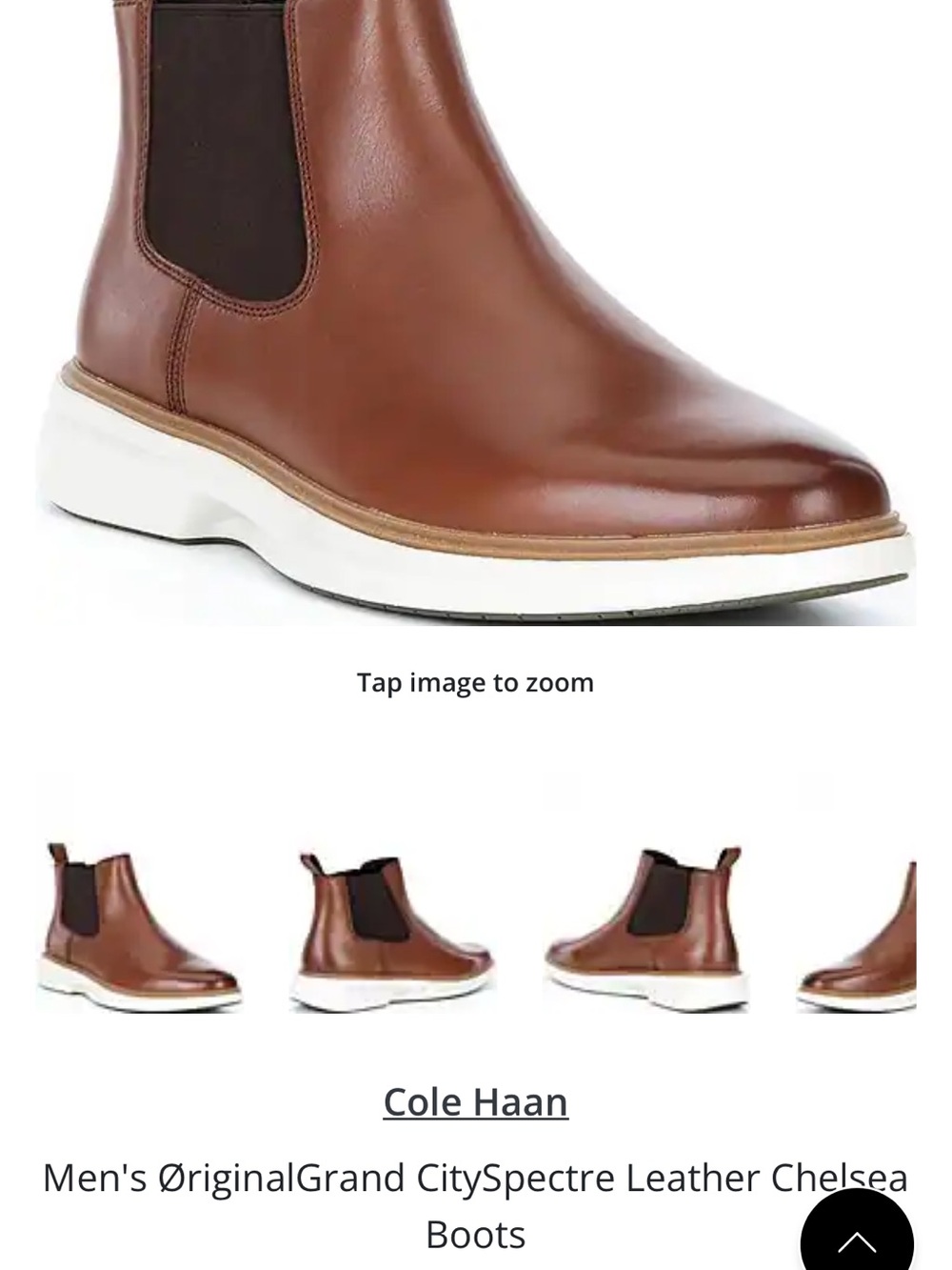 Cole Haan Brown Leather Chukka Boots with White Sole